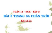 Bài 5 trang 64 Toán 11 Tập 2 Chân trời sáng tạo